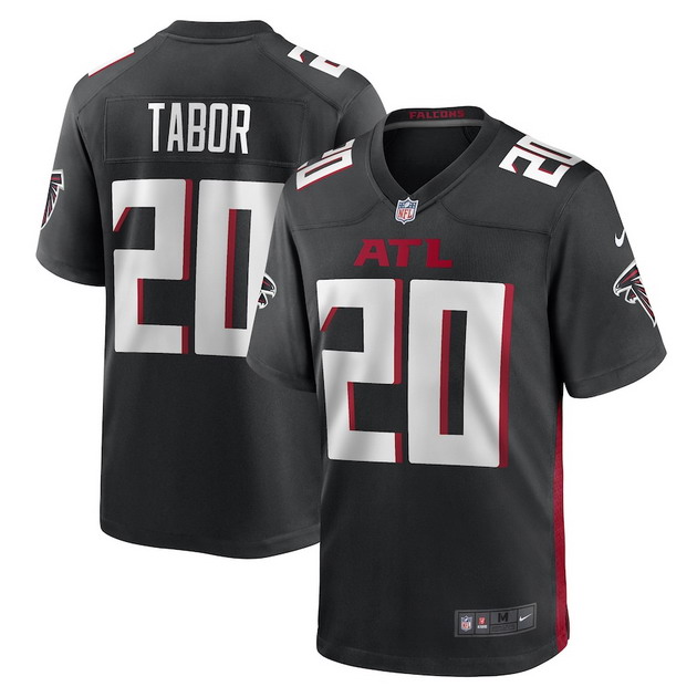 mens nike teez tabor black atlanta falcons game player jersey